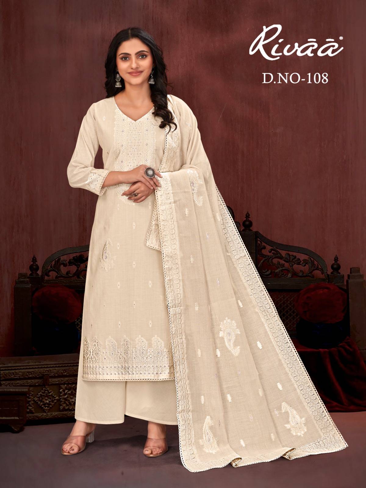 105 Series By Rivaa Stylish Beautiful Colourful Jacquard Dresses At Wholesale Price